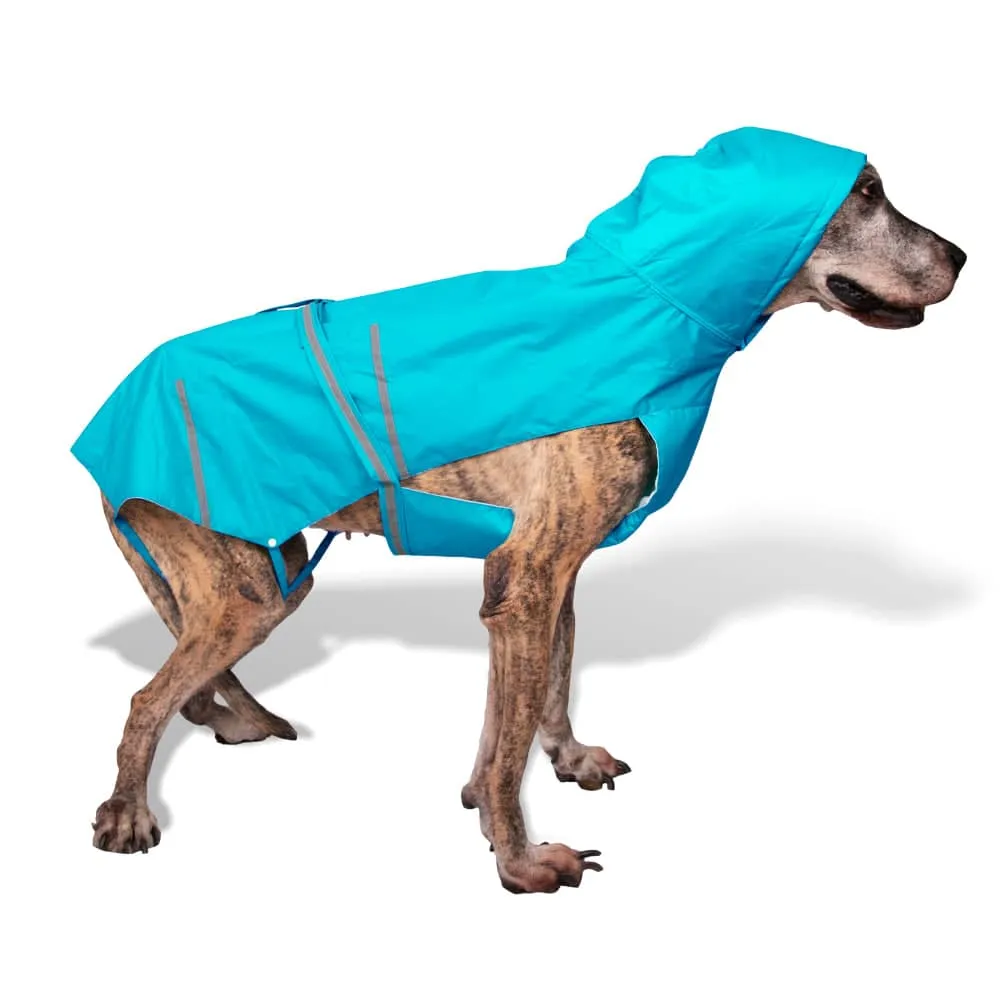 PetWale Reflective Raincoat for Dogs (Turquoise)