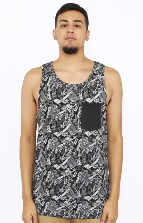 Primitive Smokers Only Pocket Tank - Black