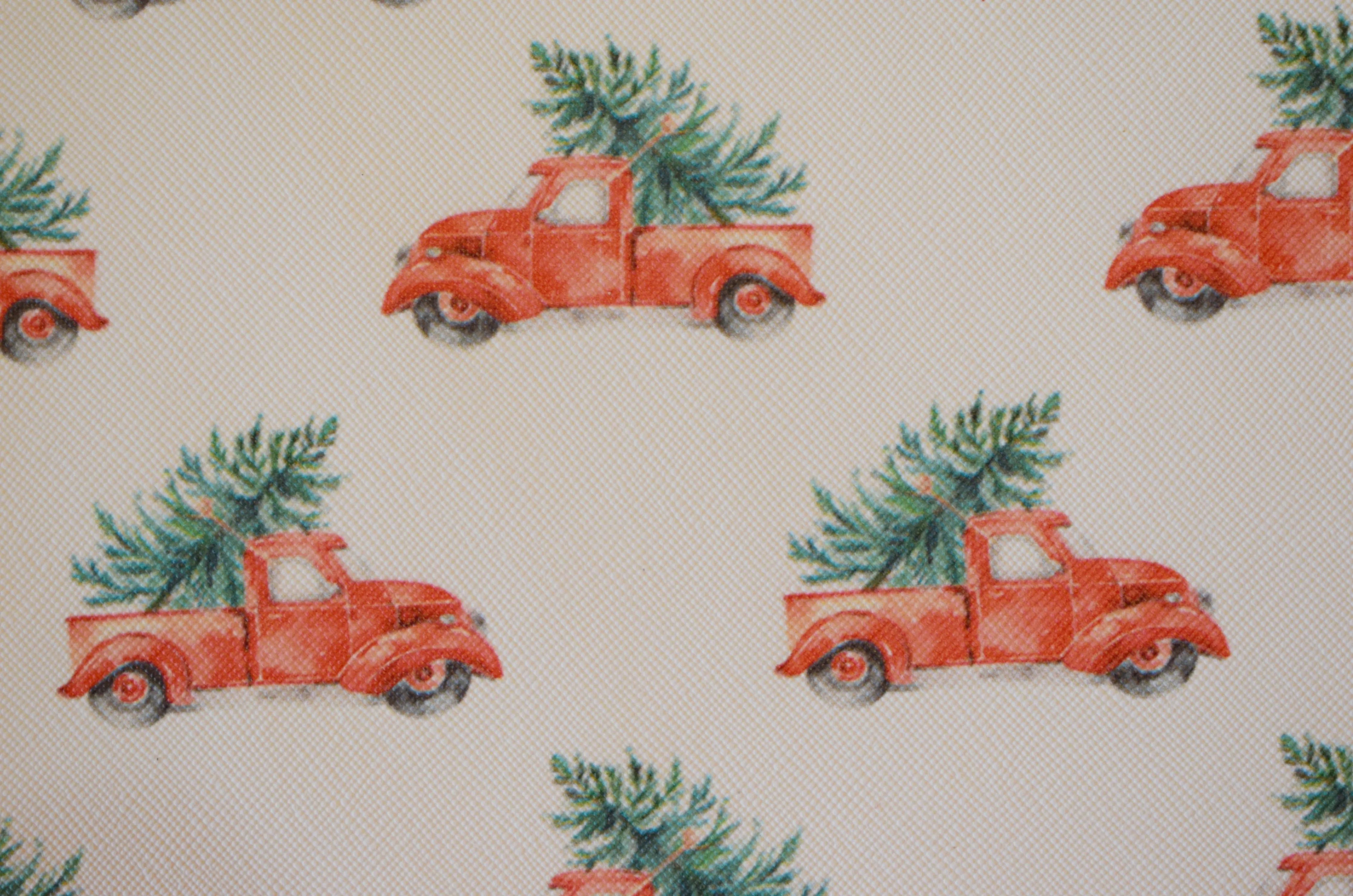 Red Truck Christmas Faux Leather