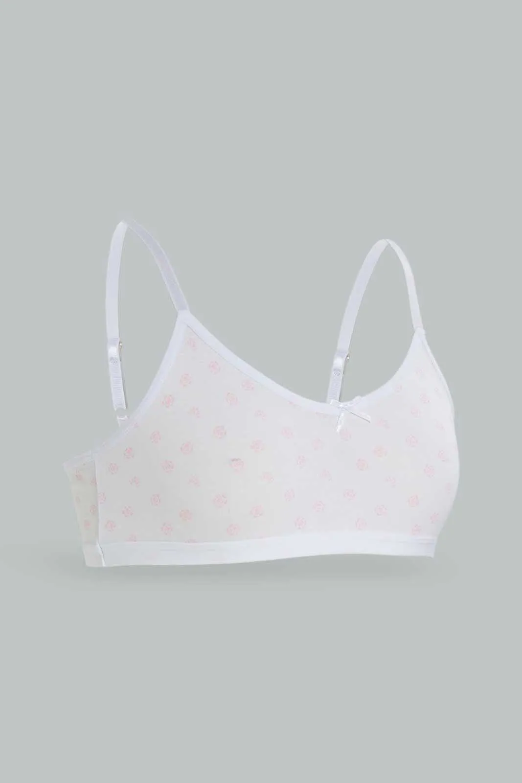 Senior Girls Pink And Yellow Padded Bra (2 Piece)