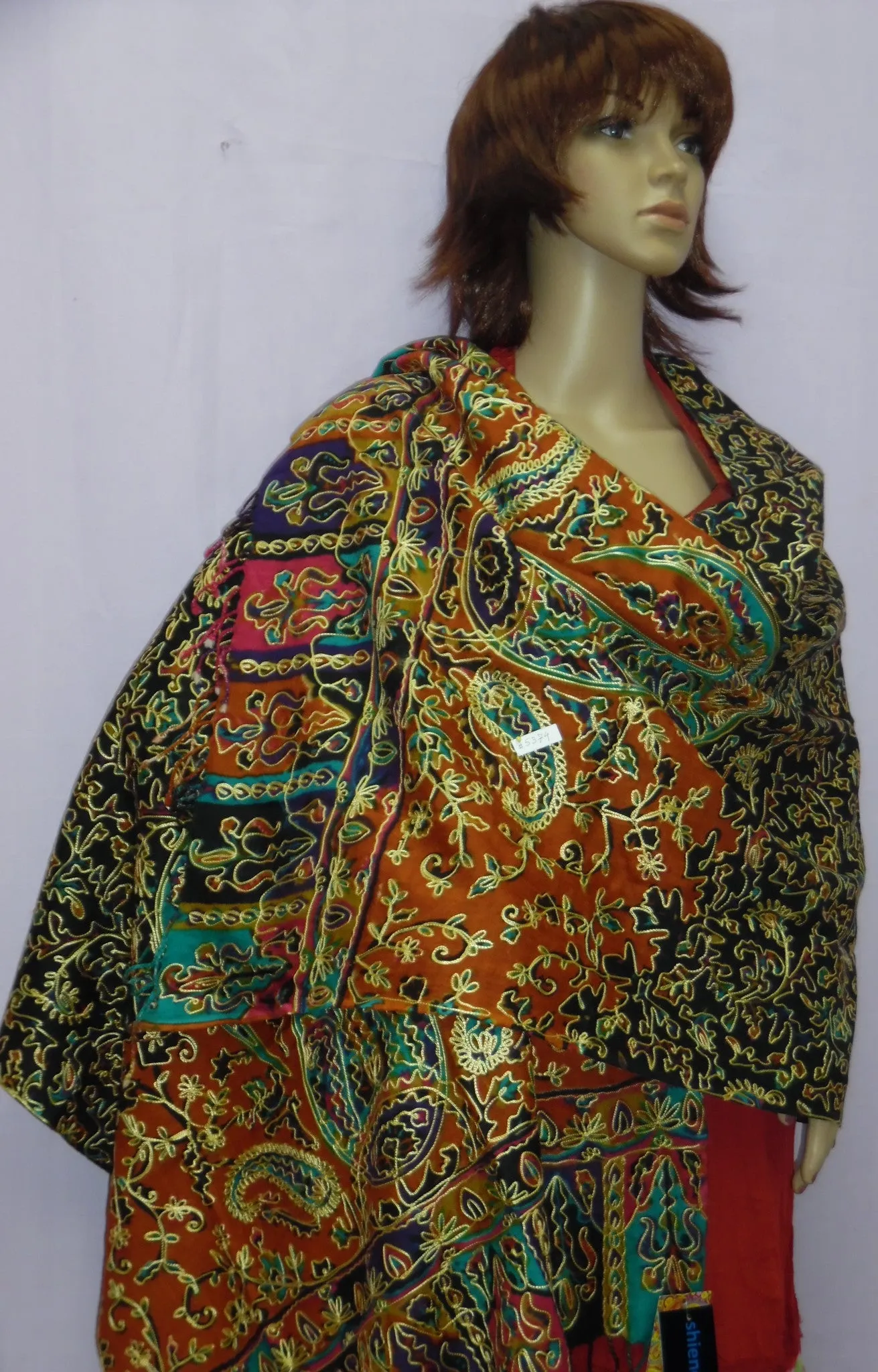 Shawl 5374 Winter Wear Pashmina Angora Kashmiri Shawl Wrap Shieno