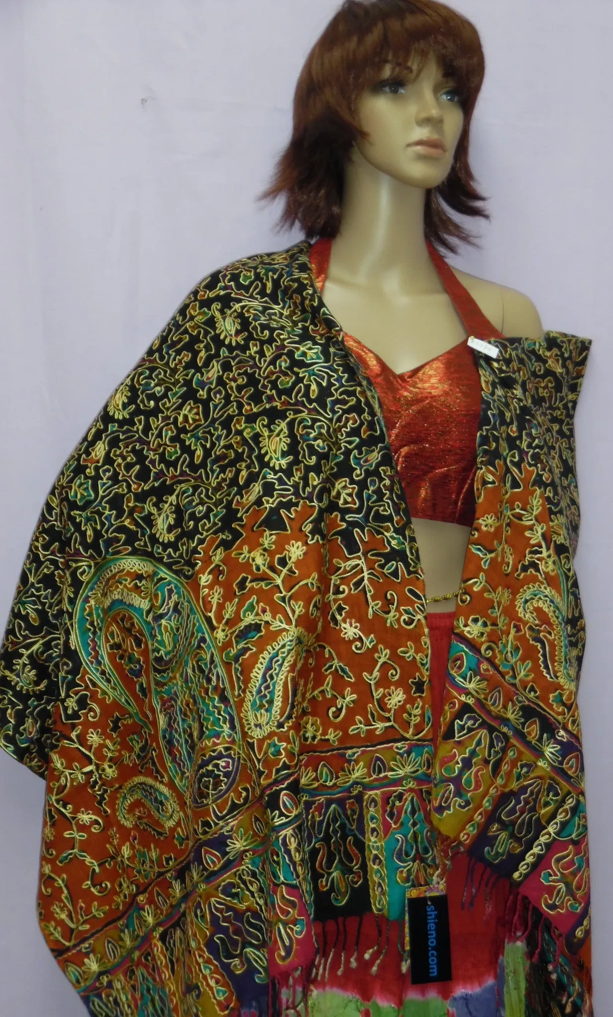 Shawl 5374 Winter Wear Pashmina Angora Kashmiri Shawl Wrap Shieno