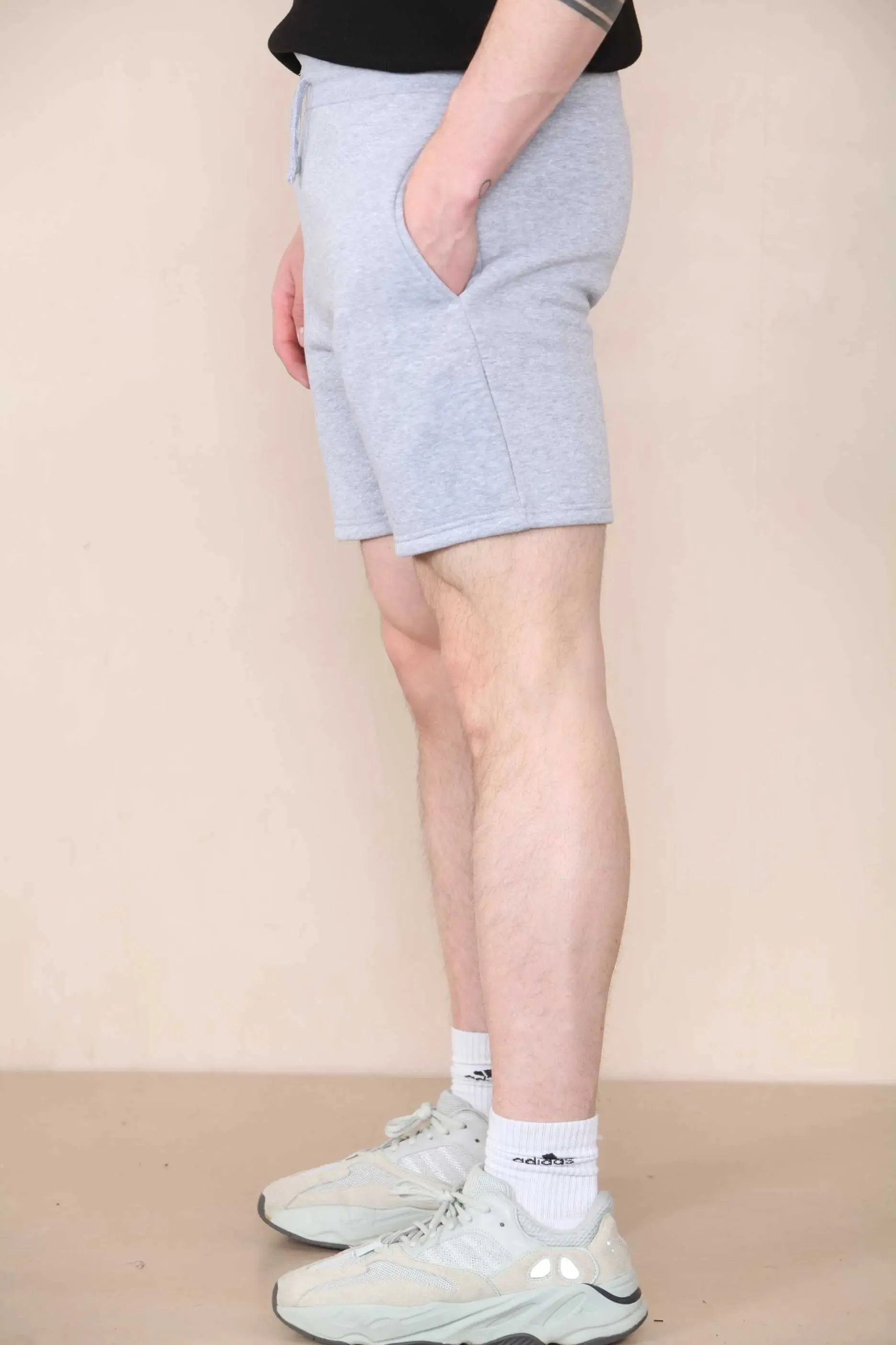 Short Length Slim Fit Jersey Short - Grey Marl