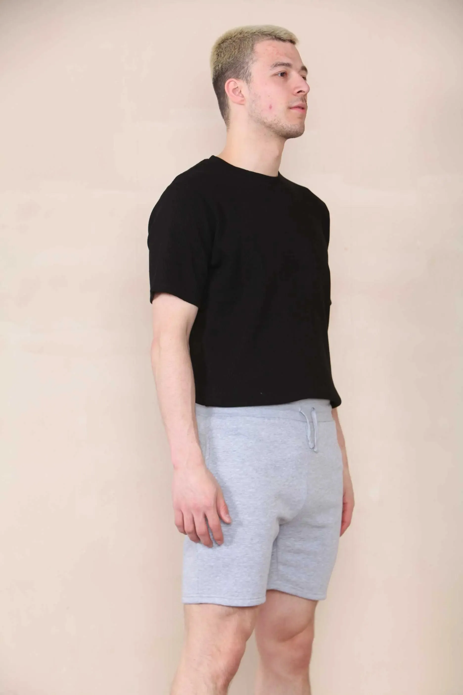 Short Length Slim Fit Jersey Short - Grey Marl