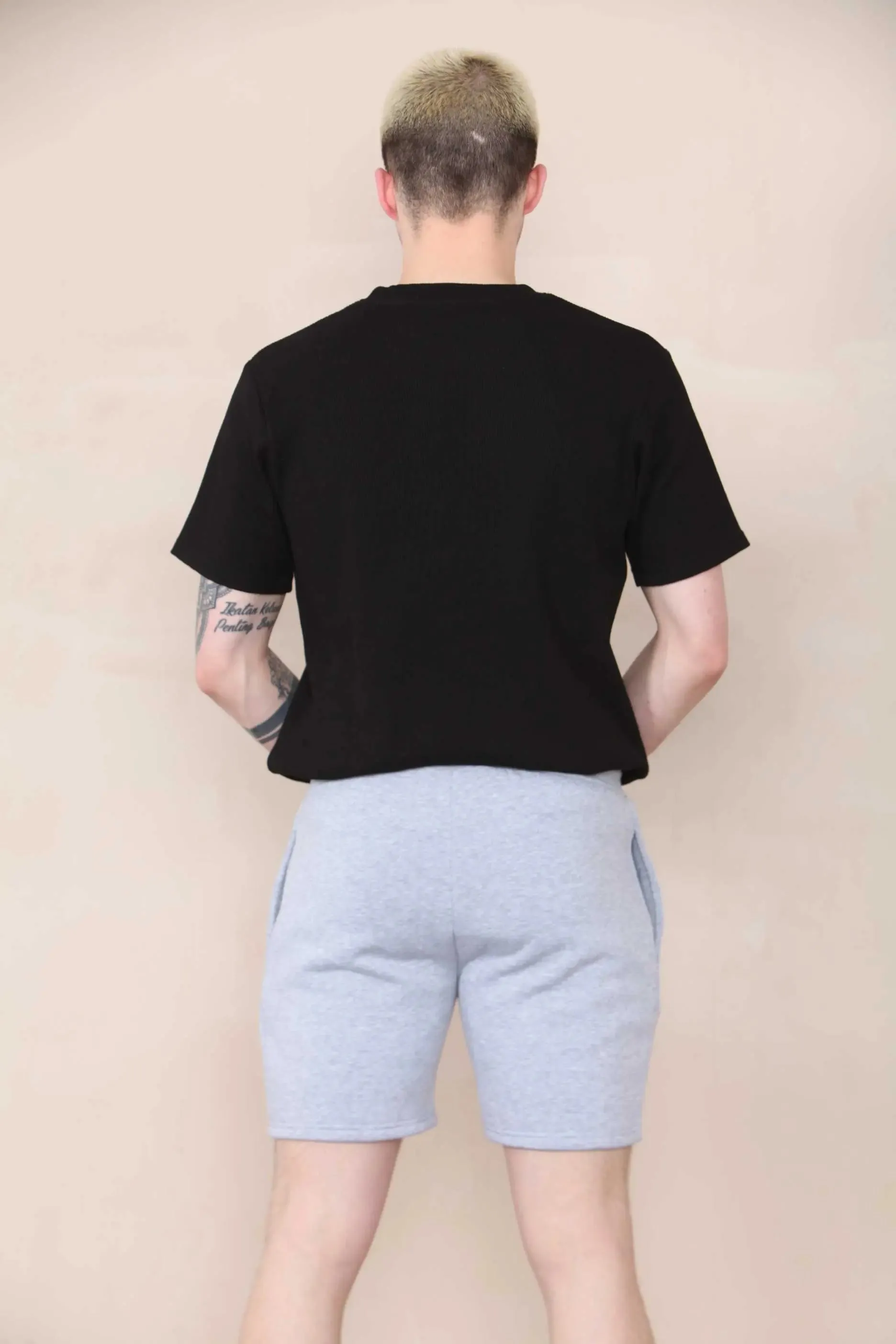 Short Length Slim Fit Jersey Short - Grey Marl