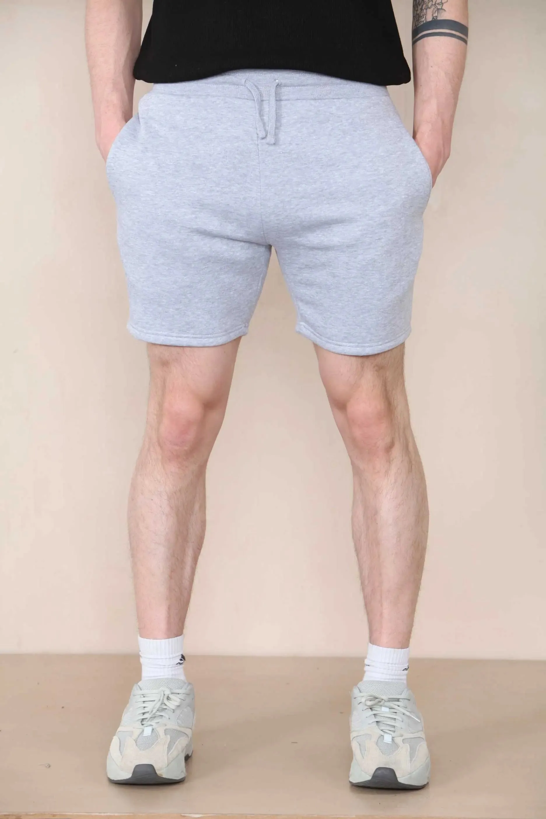 Short Length Slim Fit Jersey Short - Grey Marl