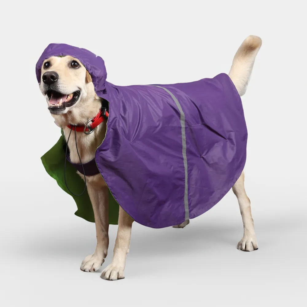 Skatrs Full Coverage Cape Style Raincoat for Dogs and Cats (Purple)