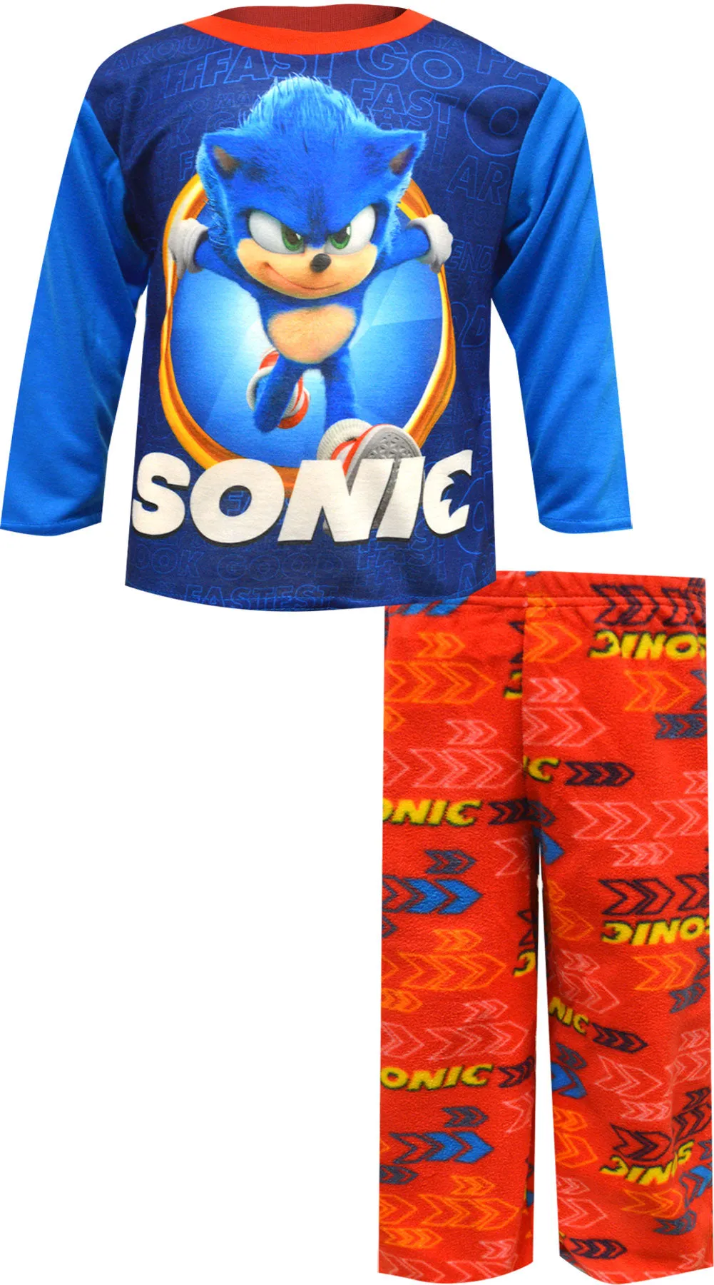 Sonic the Hedgehog Look Good Go Fast Fleece Pajamas