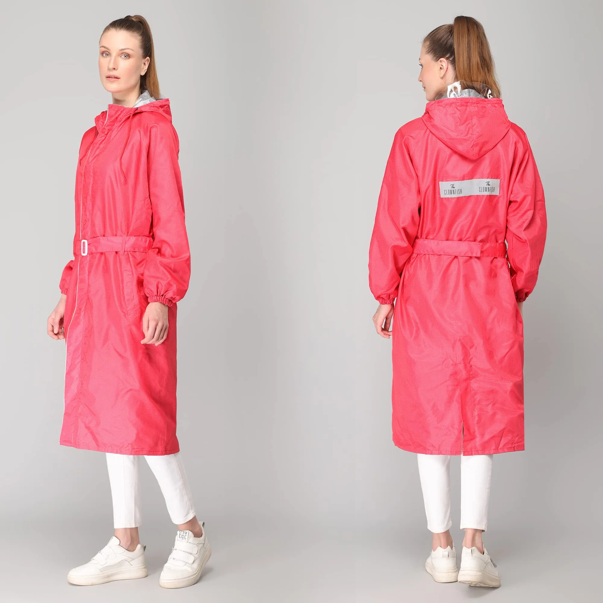 The Clownfish by STRAUSS Raincoats for Women Waterproof Reversible Double Layer. Brilliant Pro Series (Red, XX-Large)