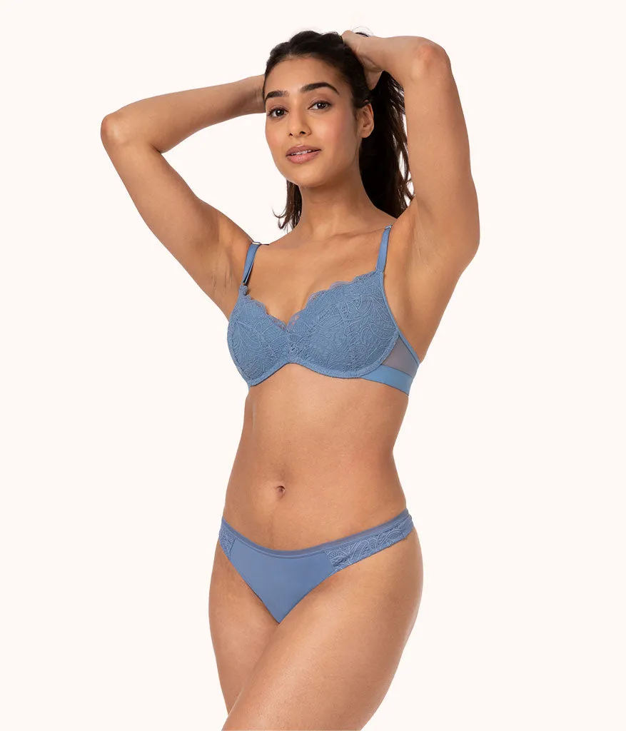 The Lace No-Wire Push-Up: Vintage Indigo