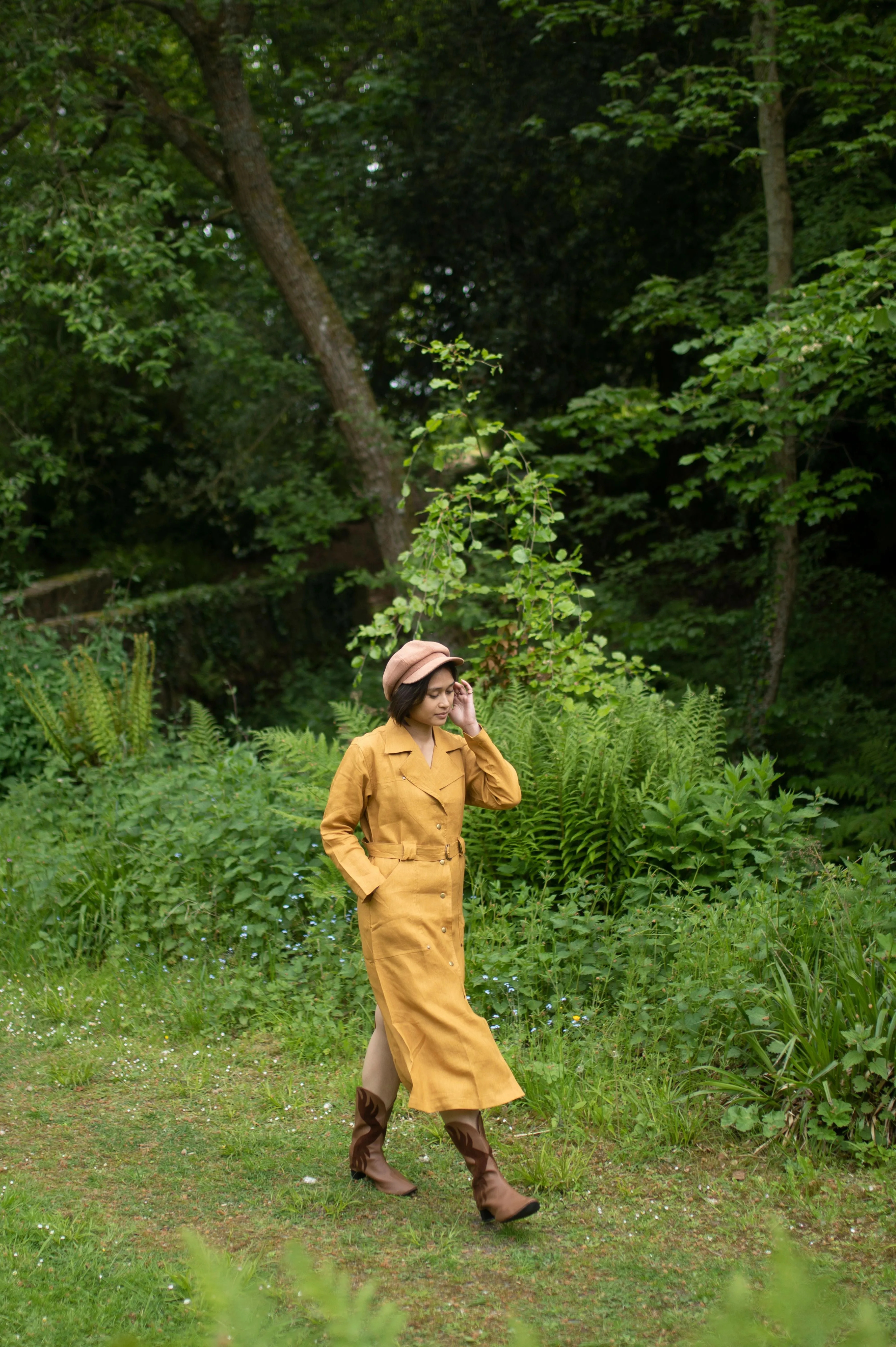 The Terra Tribe Mustard Summer Trench Coat