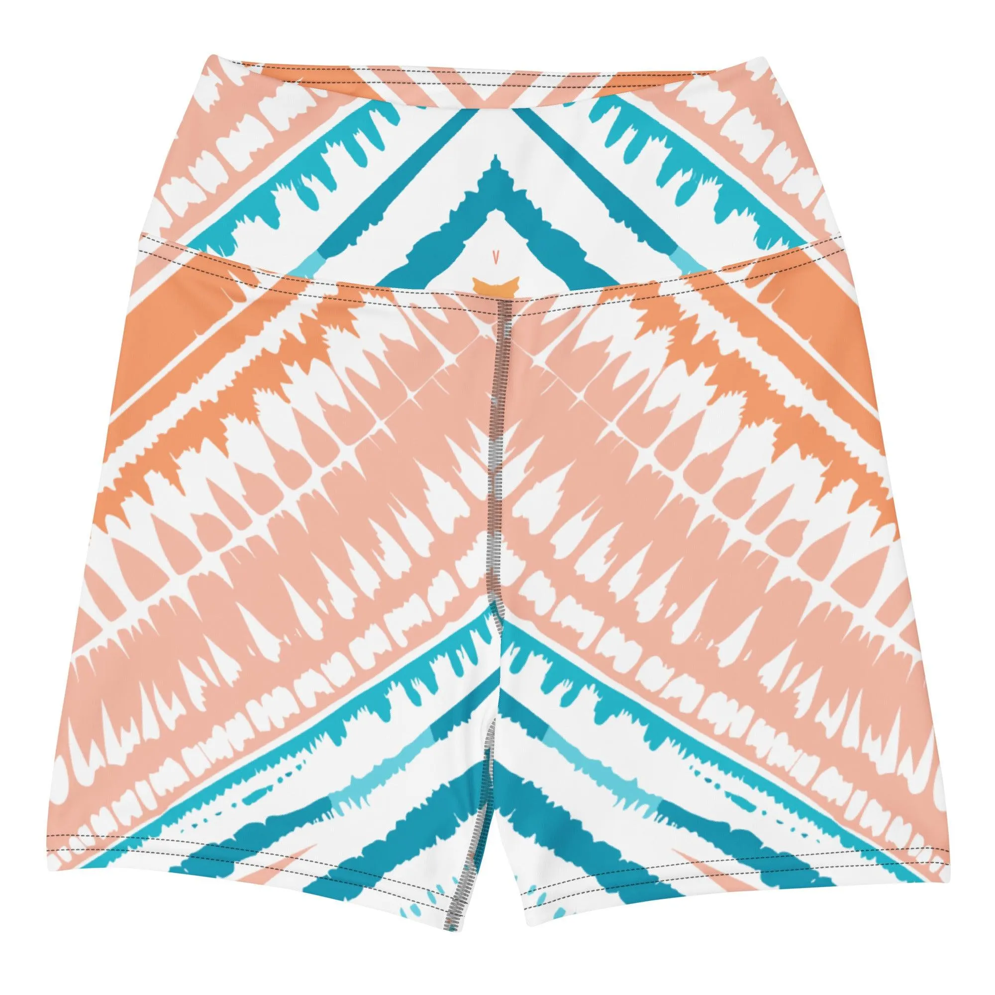 Tie-dye Yoga Shorts Peachy Blues