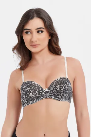 Women Assorted Print Balconette Bras Set (Pack of 3)