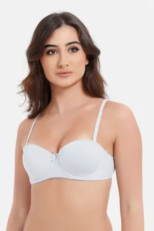 Women Black And Grey Basic Balconette Bra Set (Pack of 2)