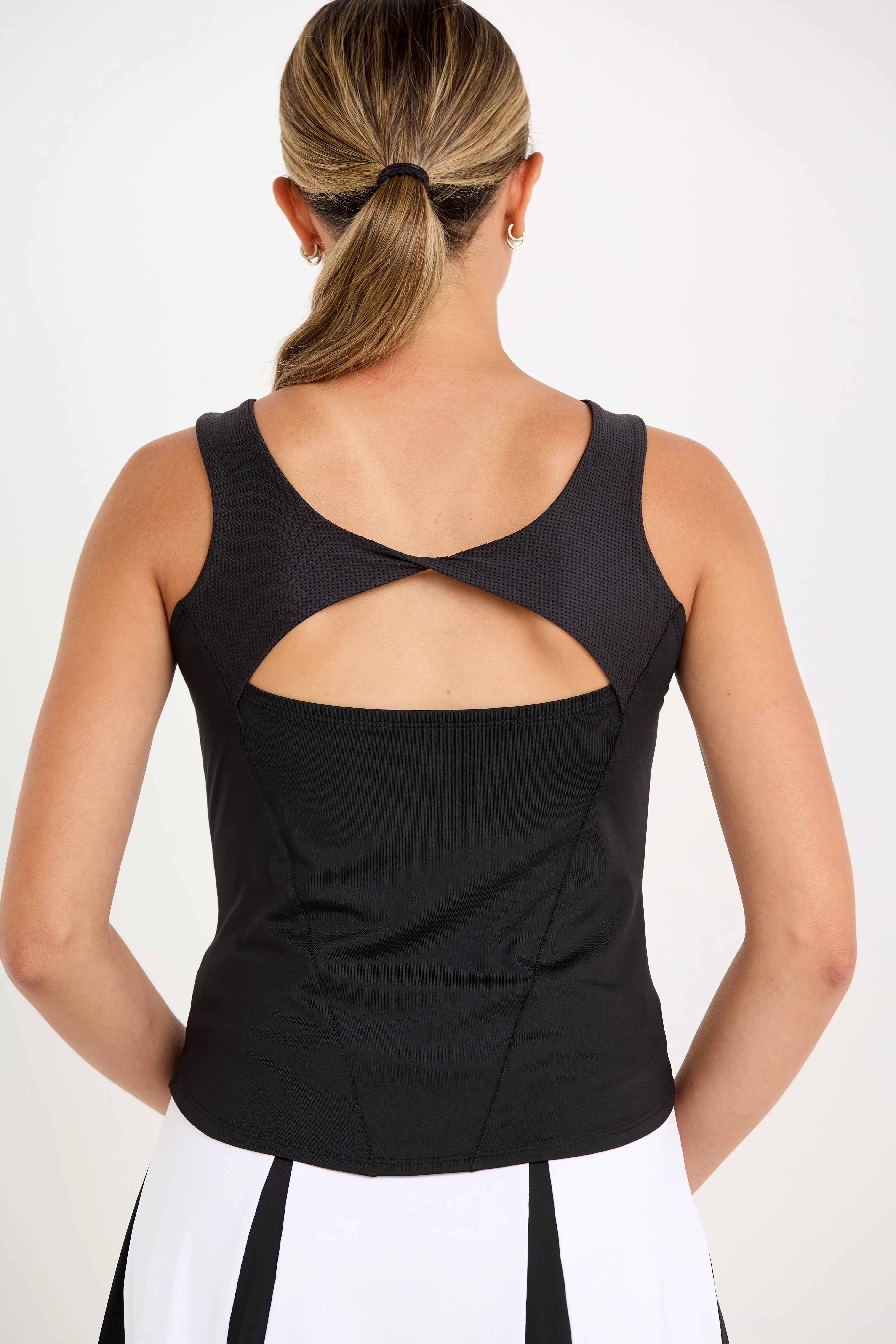 Women's Twist Back Tank - Monochrome