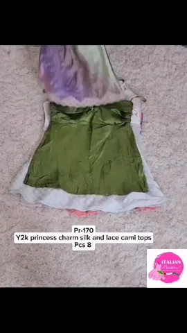 Y2K Princess Charm Silk and Lace Cami Tops